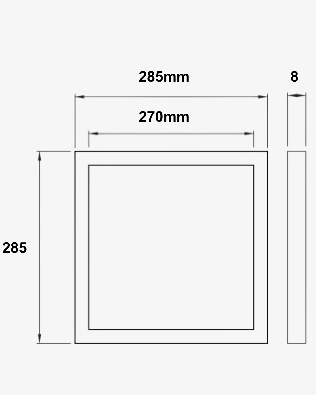 24w embutir quadrada